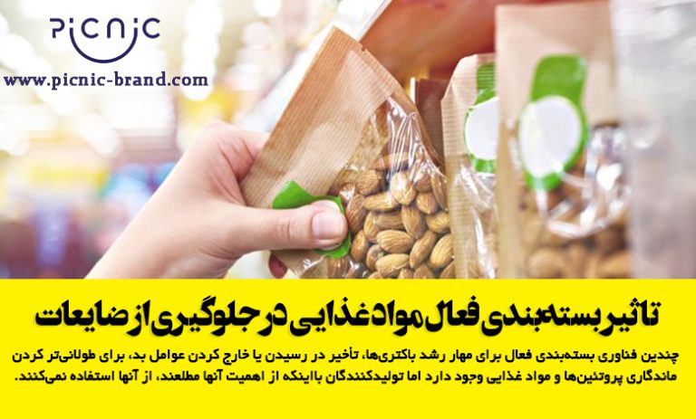 تاثیر بسته‌بندی فعال مواد غذایی در جلوگیری از ضایعات