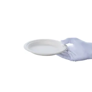 بشقاب یکبار مصرف کاغذی گرد باگاس پيکنيک 7 اینچ