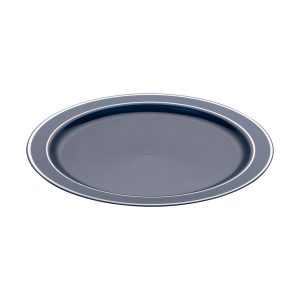 بشقاب دورنقره ای سورمه ای