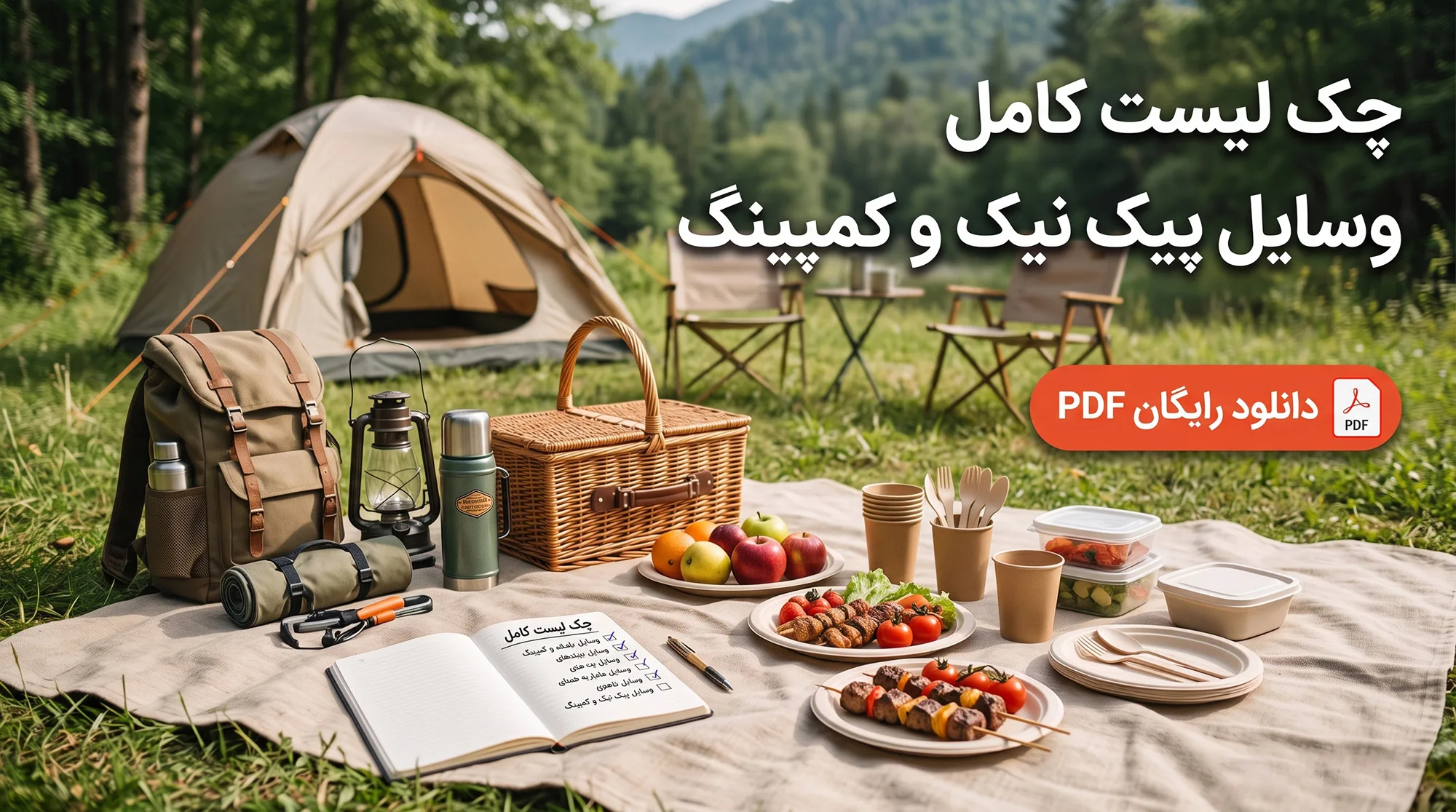 چک لیست کامل وسایل پیک نیک و کمپینگ